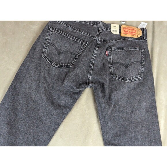 Levis 501 Original Fit Jeans Straight Leg Button Fly 100% Cotton Black SZ 34/32 - Picture 6 of 10